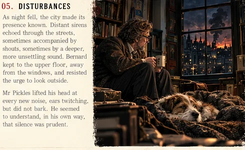 Disturbances: Bernard and Mr Pickles during their first night away from Whitehall.