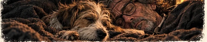A quieter moment: Bernard and Mr Pickles during their first night away from Whitehall.