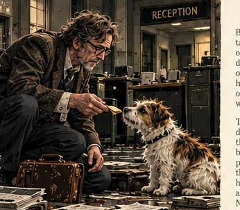 Illustration of an appointment without precedent in Bernard and Mr Pickles' first day.
